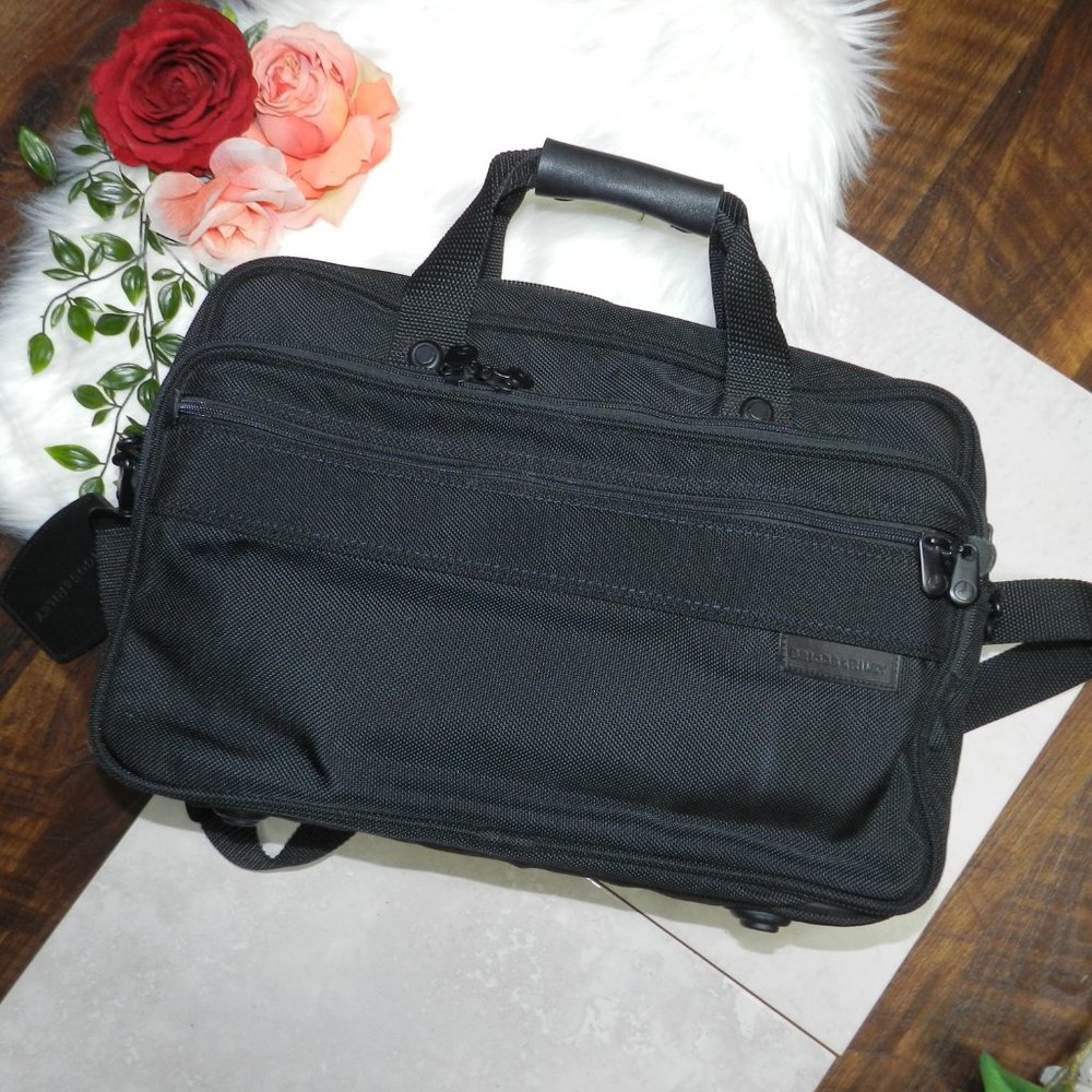 Briggs & Riley Black crossbody laptop briefcase - Picture 13 of 16